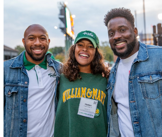 alumni at football game